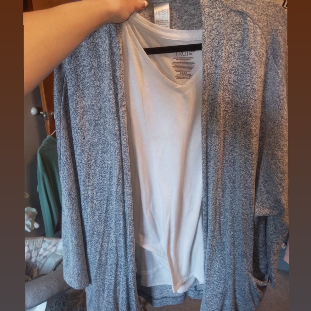 Tank with cardigan